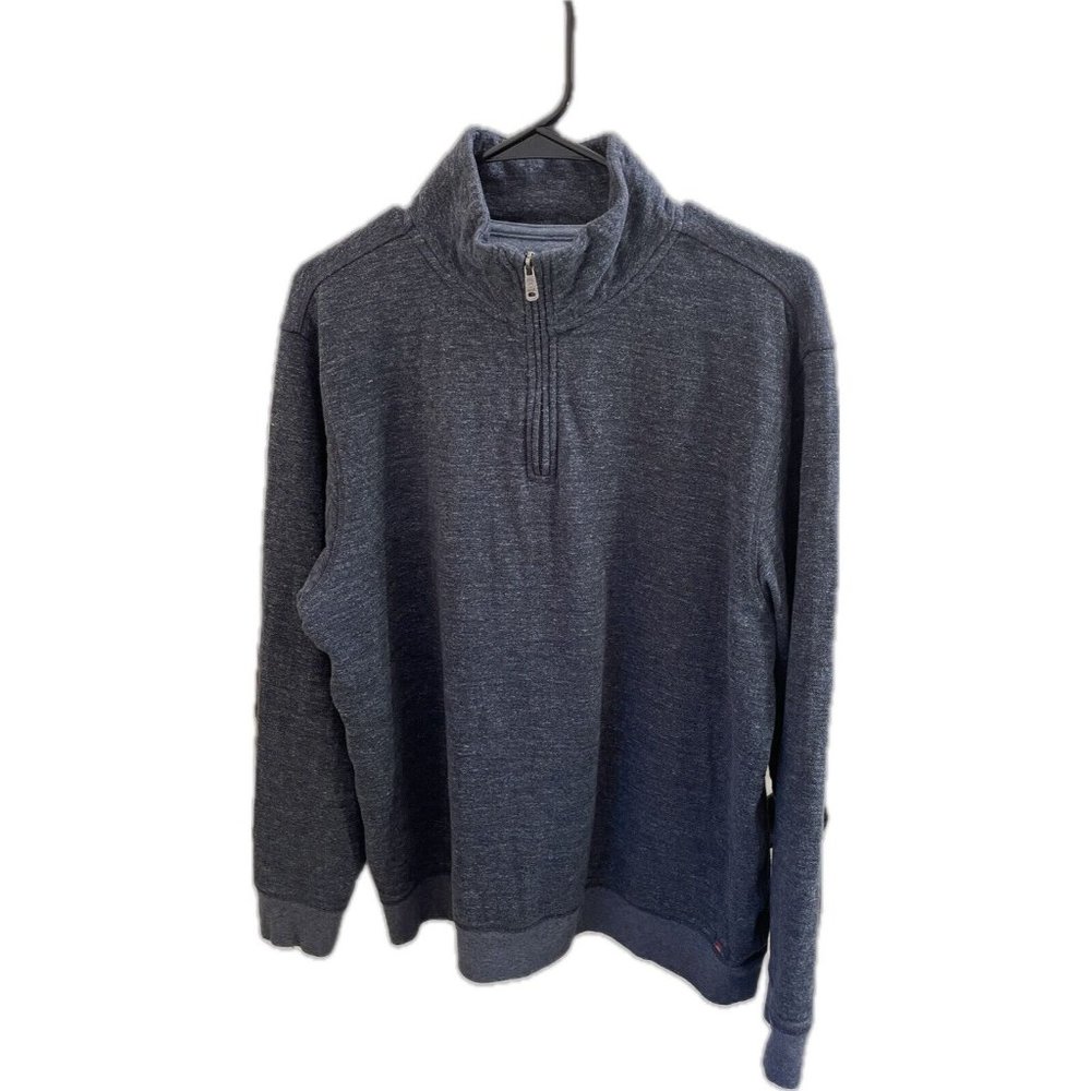 Faherty 1/4 Zip Pullover Sweater Men's XL Heather Blue